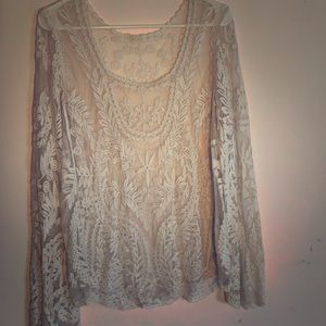 Women’s long sleeve lace top